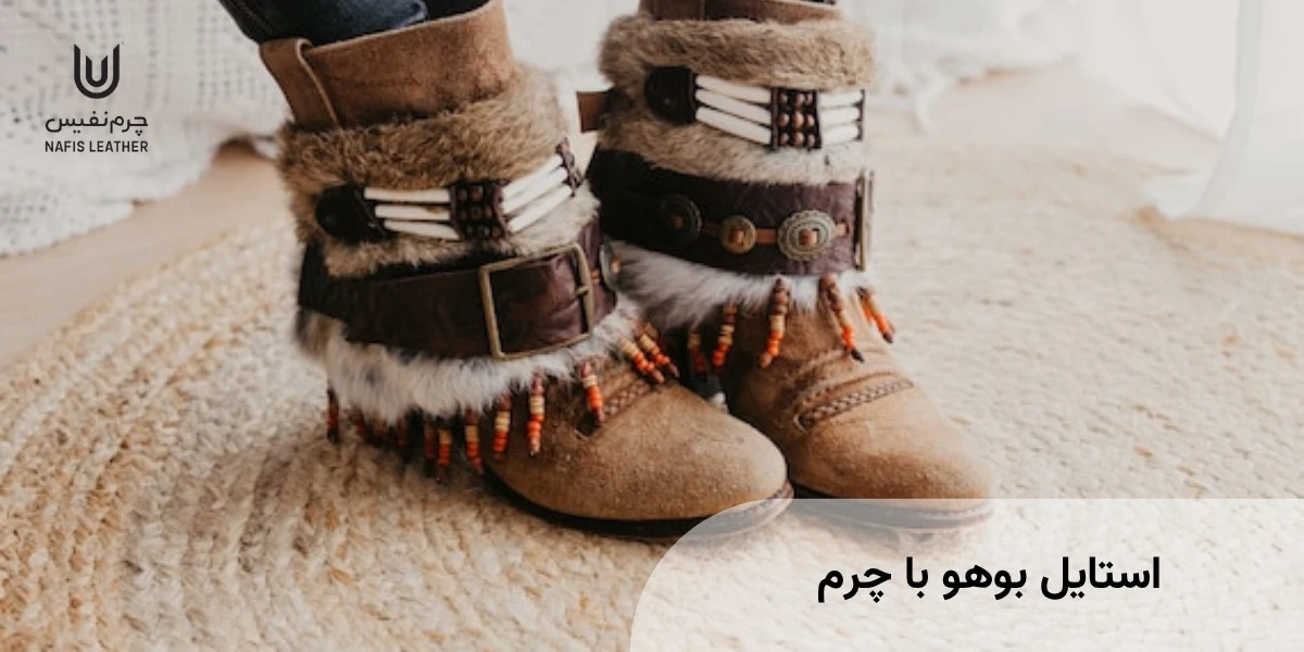 استایل بوهو با چرم